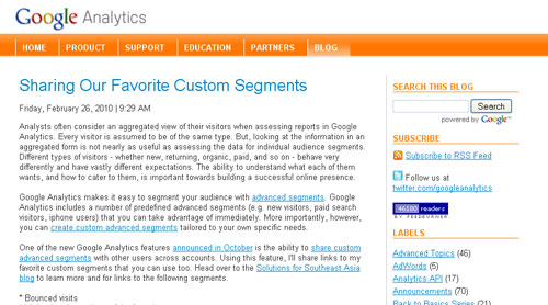 Google Analytic Blog