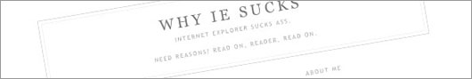 Why IE sucks