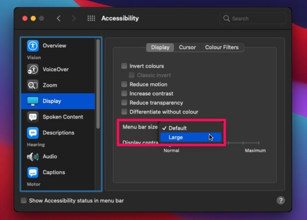 How to Change Menubar Size in MacOS Big Sur
