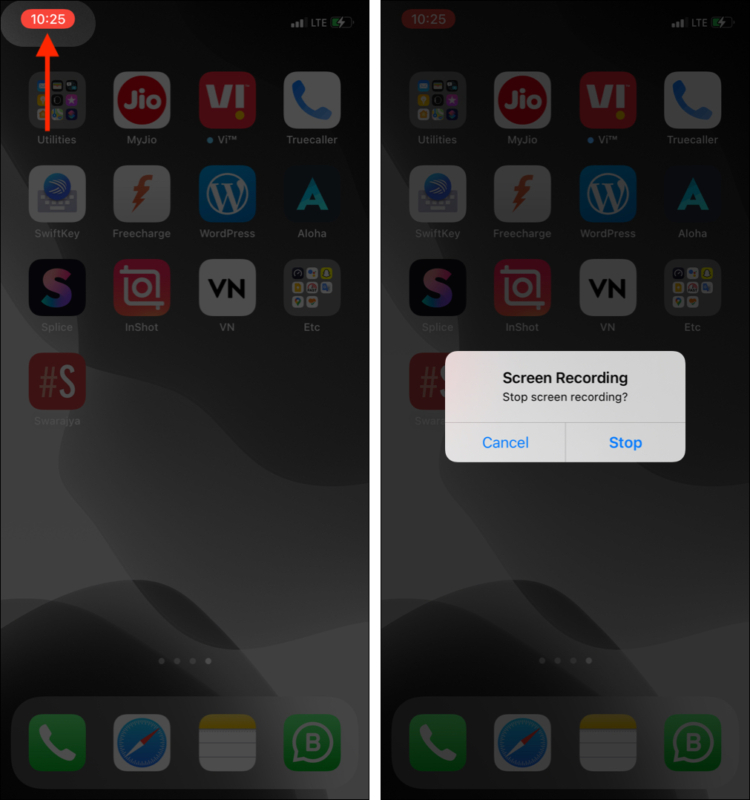 How to stop screen recording