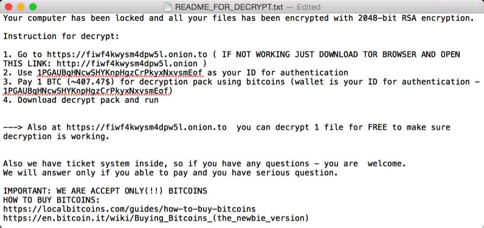 How to remove Mac ransomware: KeRanger