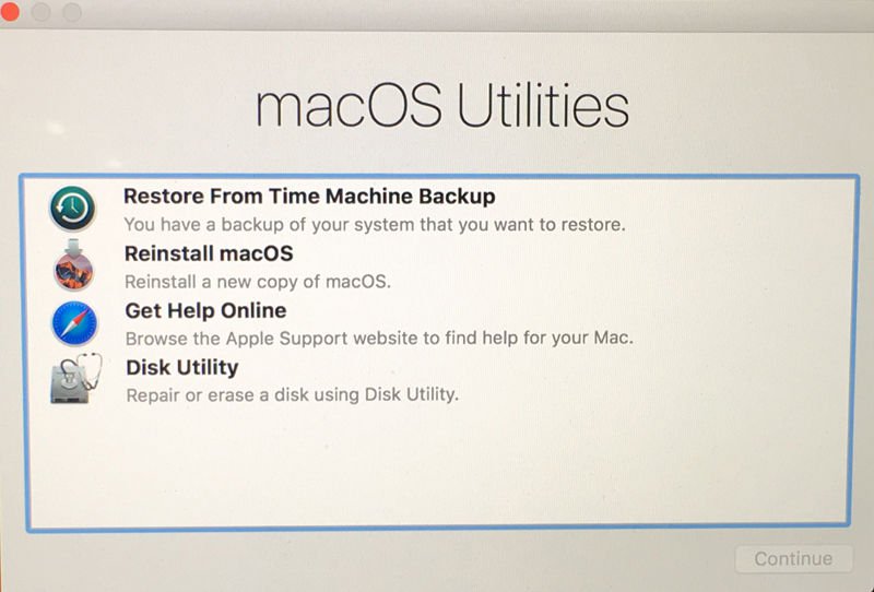 How to reset a Mac to factory settings: Utilities