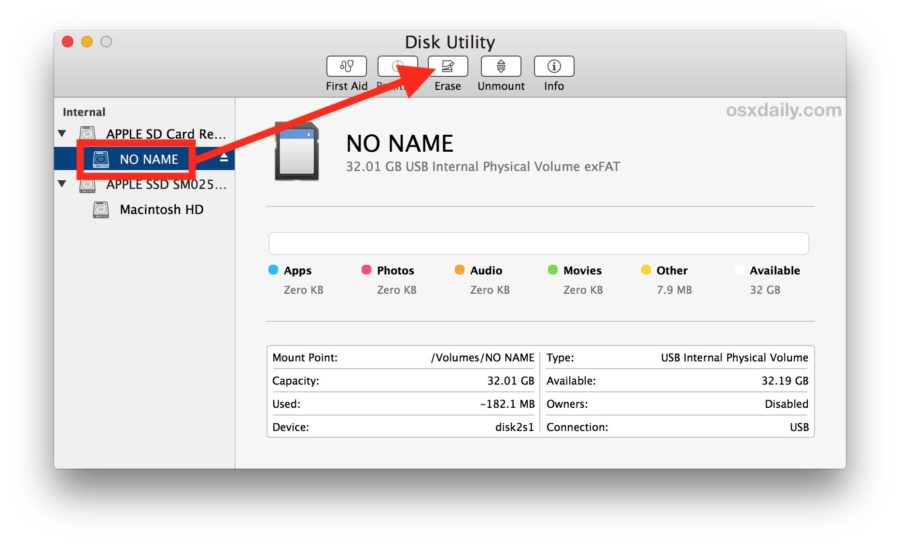 How to format an SD Card on Mac