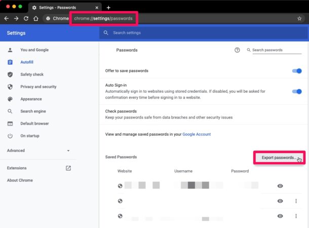 How to Import Passwords & Logins from Chrome to Safari on Mac