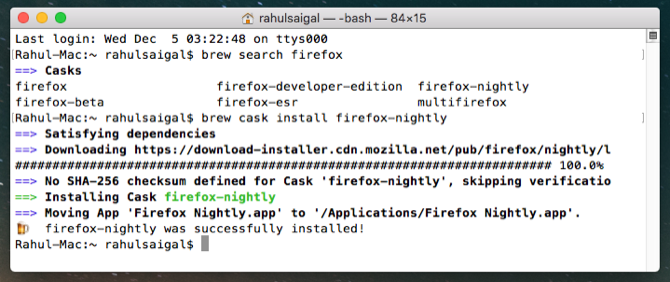 install firefox nightly with homebrew cask