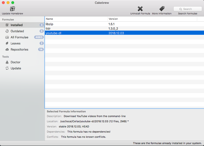 cakebrew app for homebrew