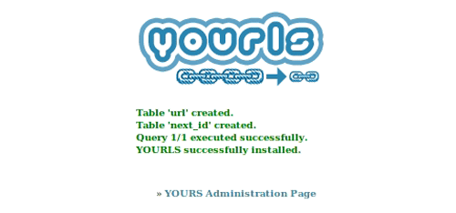 yourls install success