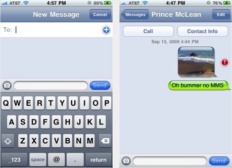 iPhone 3G MMS