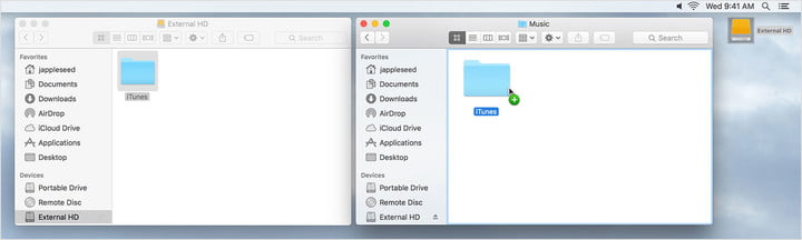 iTunes External HD