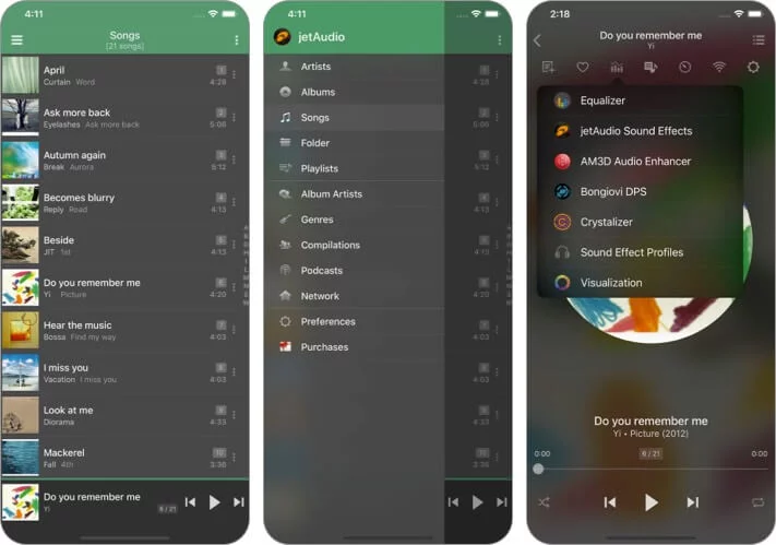 jetAudio music player app for iPhone and iPad screenshot