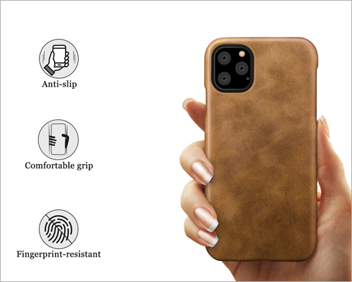 jijaogara iPhone 11 Pro Max Leather Case