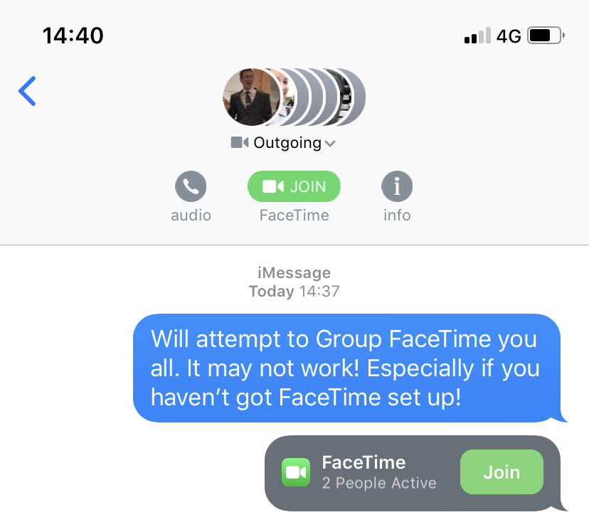 Join FaceTime call