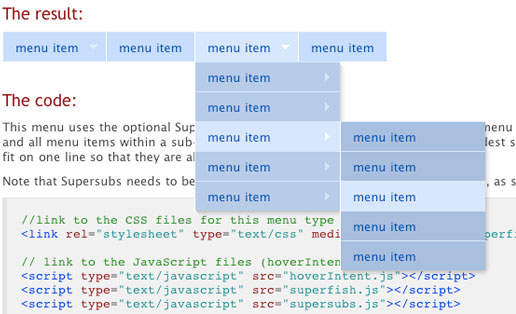 jquery menus