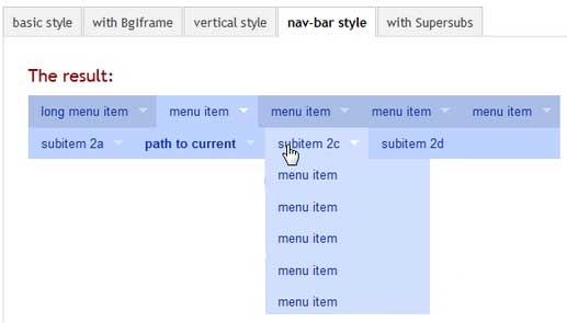 jquery navigation