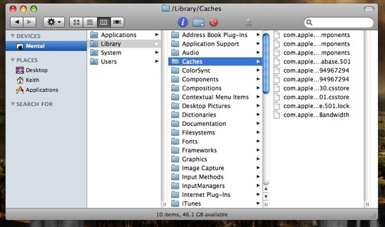 mac os x finder column view