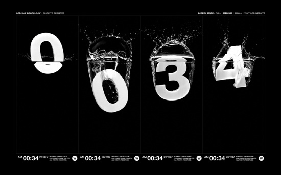 DropClock Screensaver