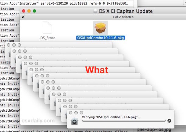 Fixing an Installer .pkg Stuck on “Verifying” in Mac OS X