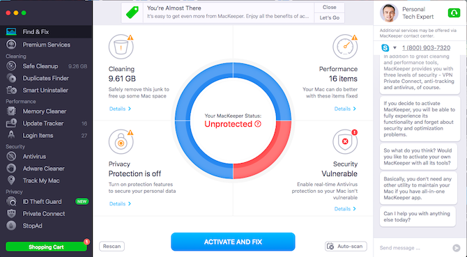 mackeeper first scan