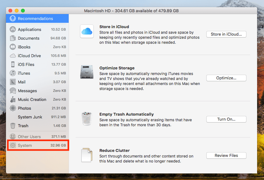 How to Clean Your Mac When “System” Storage Takes Too Much Space