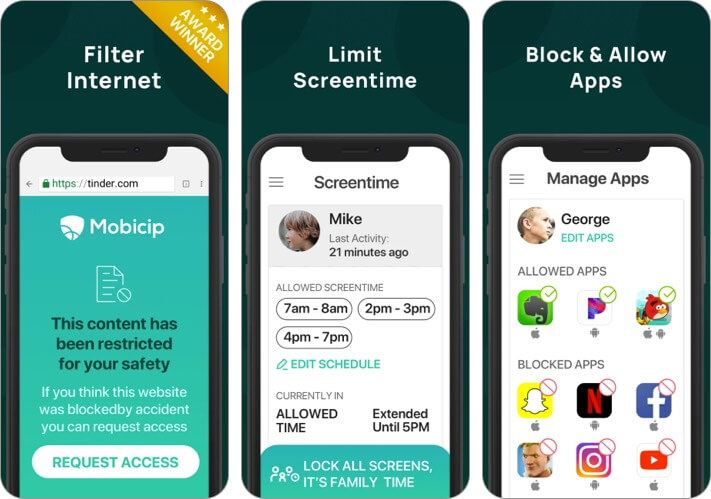 Mobicip iPhone and iPad Parental Control App Screenshot
