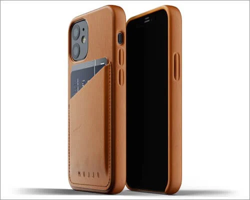 Mujjo Full Leather Wallet Case for iPhone 12 Mini