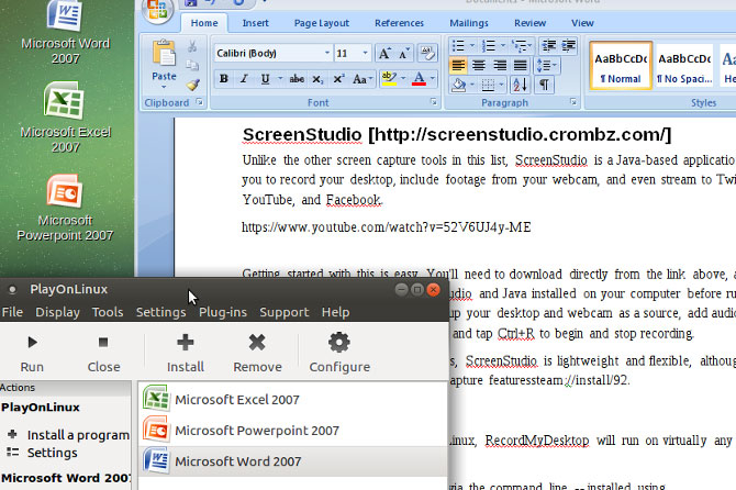 Run Microsoft Office 2007 on Linux