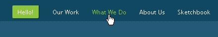 Navigation Menus - nclud™ a creative web design agency