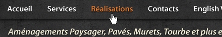 Navigation Menus - Stone inc. - Aménagements Paysager, Pavés, Murets, Tourbe et plus!