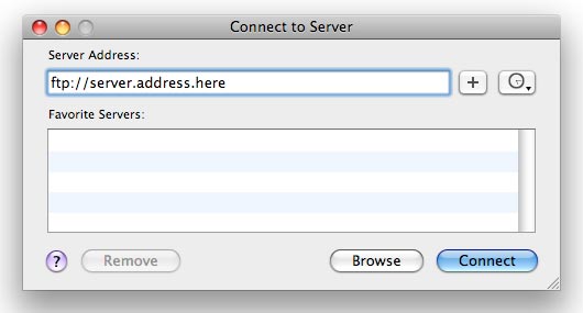 FTP With Finder