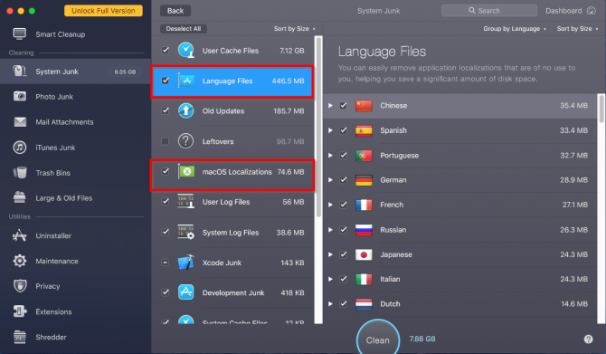 quick scan with cleanmymac app