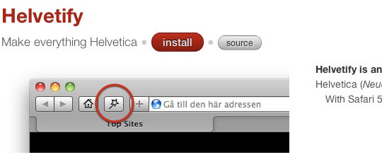 safari extension,Helvetify