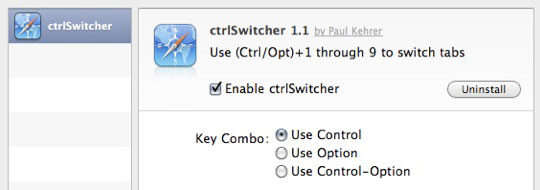 safari extension, ctrlSwitcher