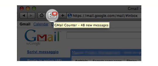 safari extension, GMail Counter