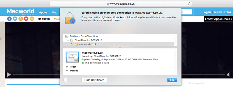 Check the certificate