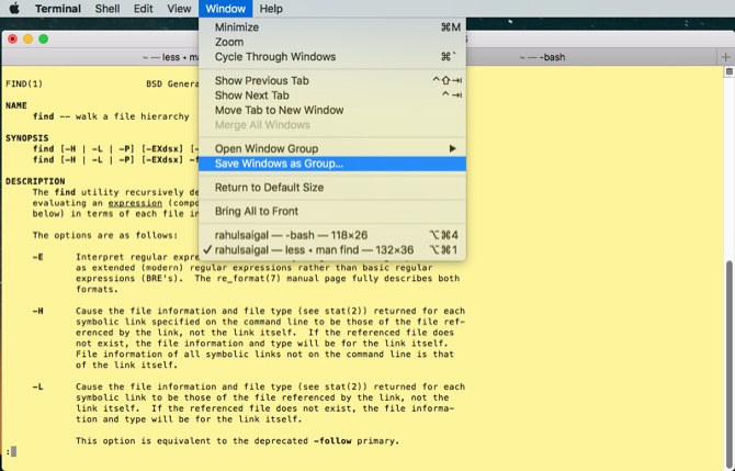 save windows as a group