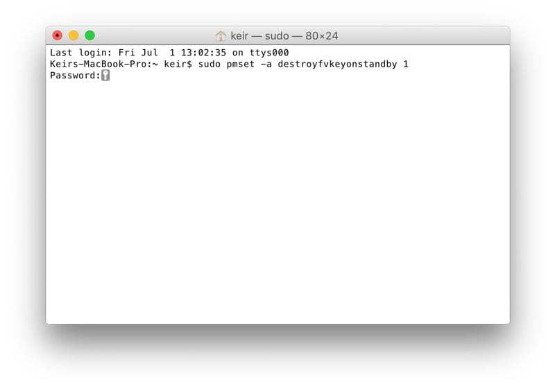 Disable the FileVault 'Security Hole'