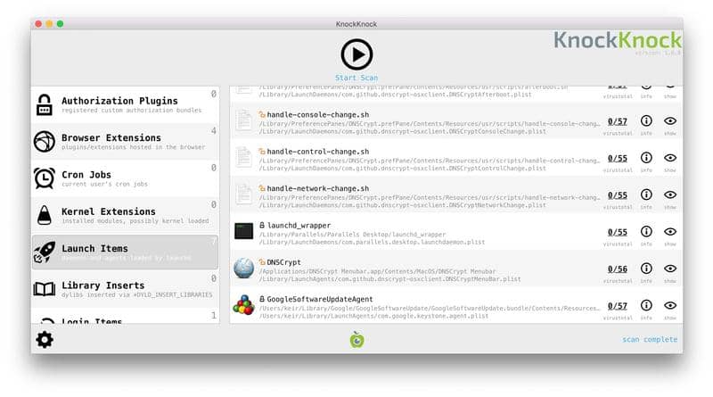 Check for persistent apps