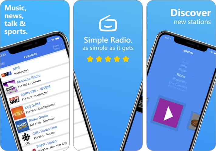 simple radio iphone and ipad app