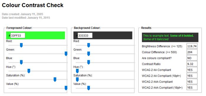Snook Colour Contrast Check