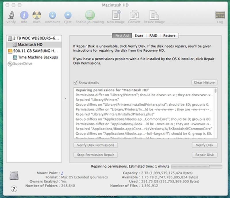 Repair Permissions on your Mac
