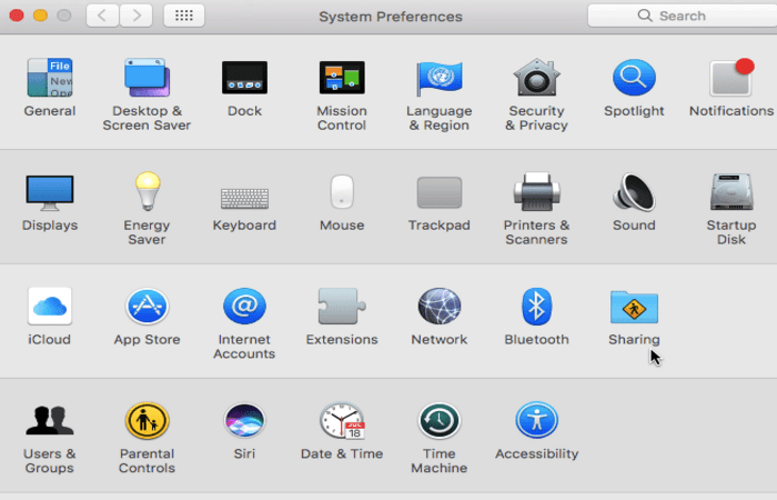 system preferences