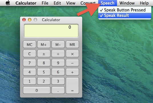 Enable the Talking Calculator in Mac OS X