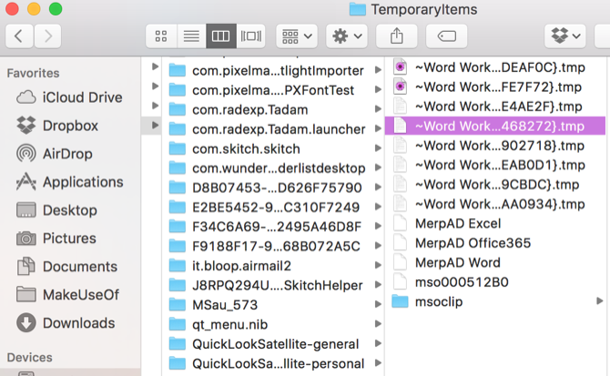 temporary file storage
