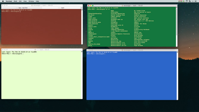 terminal window groups