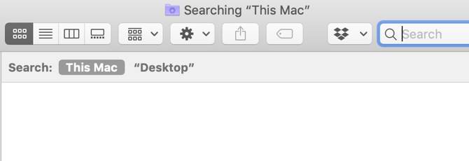 Searching Mac with the keyboard shortcut