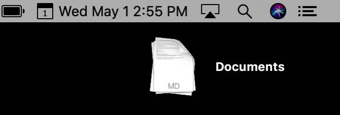 Siri icon in the macOS menu bar