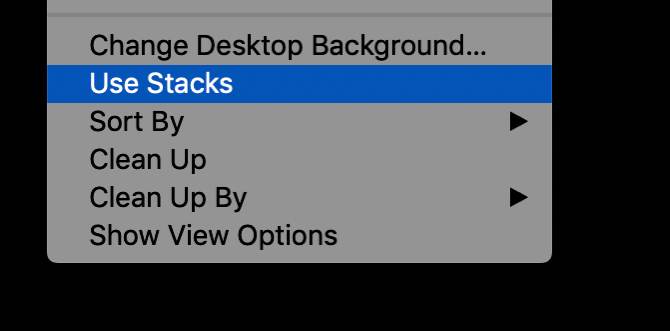 Turning on Stacks for the Mac desktop