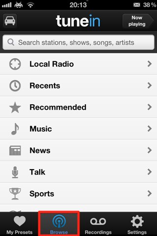 tunein-browse Listen To Live Radio On Your iOS Device With TuneIn Radio