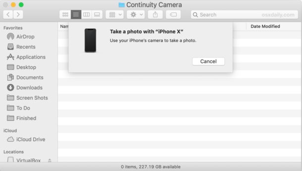 Use iPhone or iPad to capture picture with Continuity Camera on Mac