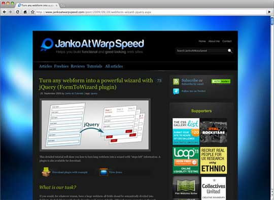 Turn forms into a powerful wizards using jQuery